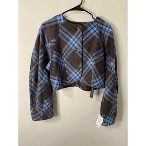 New Asos Design Women's Wool Blend Cropped Jacket, Size Small